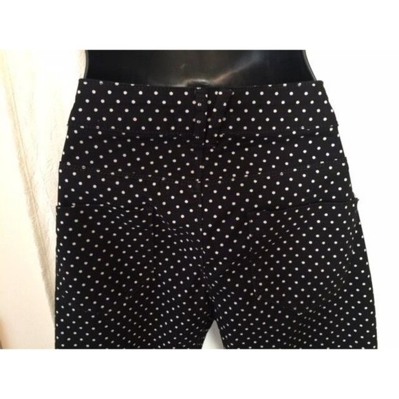 M&S UK Women's Cropped Jegging Jean Size 10 UK, 8 US Black with White Polka Dots - Picture 4 of 6